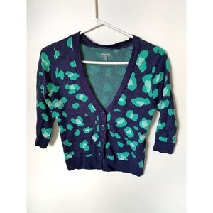 Blue and mint Charlotte Russe cardigan